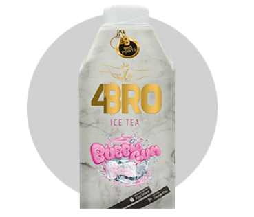 4Bro Ice Tea Bubble Gum 8x500ml
